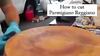 Parmigiano Reggiano and a guide on how to slice it