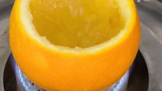 Cooking in orange citrus.