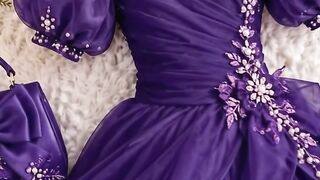 Royal Purple Princess Gown — Timeless Beauty 💜✨👑