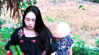 Perjalanan menuju ke sawah