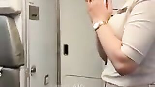 Super Air Jet flight attendant checking passenger tickets.mp4 2