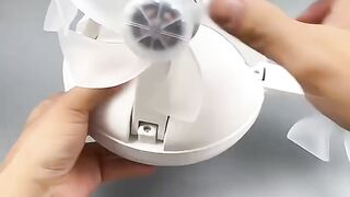 Foldable LED light, fan