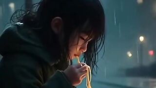 Gadis kecil kelaparan