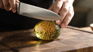 Oddly Satisfying Glass Fruit Slicing ASMR 💎🥑