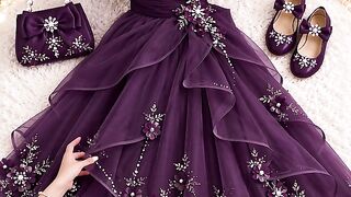 Royal Purple Princess Gown — Timeless Elegance 💜✨👑