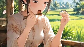 Makan di pinggir sawah 2