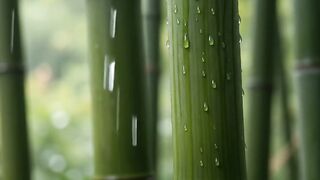 Rain in Bamboo Forest | Peaceful Japanese Garden Rain Sounds for Relaxation