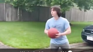 Micheal Jackson plays basketball