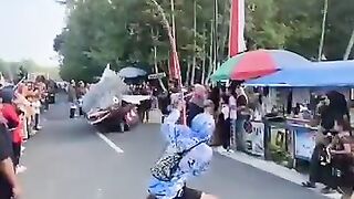 Funny Shark Parade Catch! 😂 Unique Village Carnival Performance