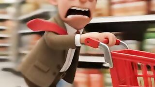 When the Shopping Cart Goes Crazy 😂 | Funny 3D Cartoon