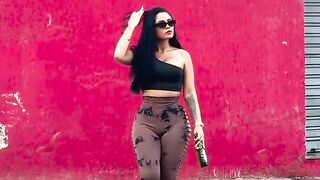 sexy girl walking the streets of Rio de Janeiro