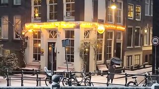 Winter in Amsterdam city
