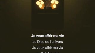 Je veux offrir ma vie