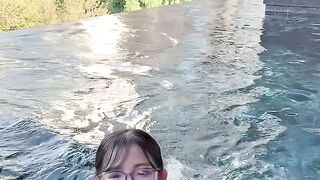 Pool swimming lady