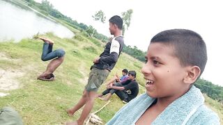 নদীতে কিছু একটা সময় কাটলাম😊😔