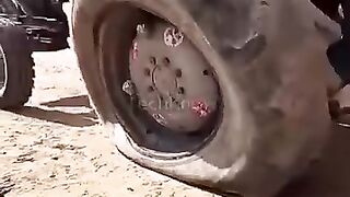 Amazing Restoration: How Pakistani Mechanics Repair a Shredded Tractor Tire!