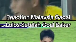 Expresi wajah pemain malaysia setelah gagal lolos