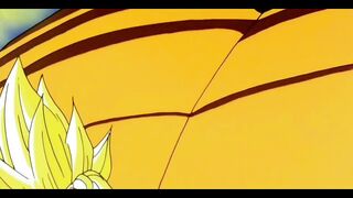 Goku leva Cell para outro lugar e ajuda gohan