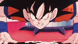 Goku treinando na câmara de gravidade