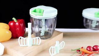 Manual Food Processor Vegetable Chopper, Portable