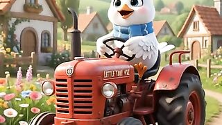 Little bird's tractor got stuck in the mud... but look what his friends did?