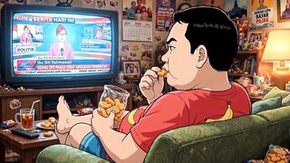 Makan gorengan sambil nonton 🙈🤭