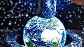 Crushing the Earth in a Cosmic Marble Mortar | Oddly Satisfying ASMR