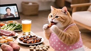 Cat eating 2