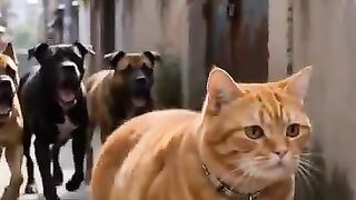 Oyen was followed by 3 dogs