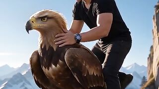 I fly with my beloved eagle