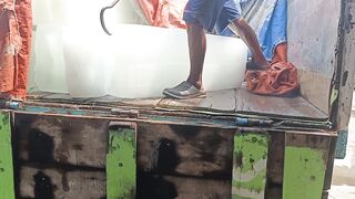 Unloading a Truck Full of Ice Blocks — Real Jobs Asia