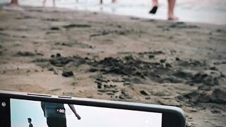 Aesthetic Beach Memories: Through the Lens in the Sand