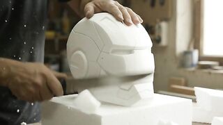 Amazing Process of Making an Iron Man Statue from Styrofoam