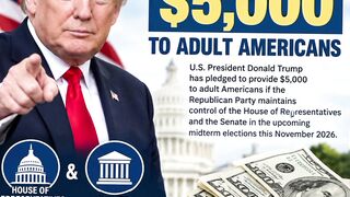 Trump pledges five thousand dollars to adult americansmericans