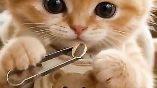 🐱 Baby Kitten ASMR Food Challenge! 🤤