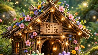 Simple Family Outdoor Adventure | Building a Dinosaur House and Picnic Together