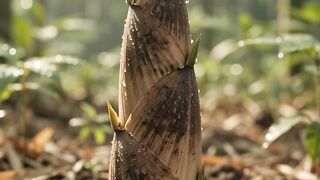 Amazing Bamboo Growth Time-Lapse: From Tiny Shoot to Tall Bamboo