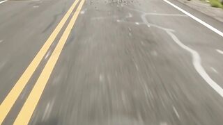 Pov playing skateboard on the street