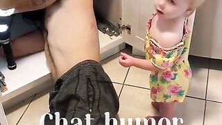 Child with the tool