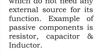 What is Passive Components?