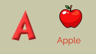 A for apple, b for ball, c for cat, alphabets, ABC