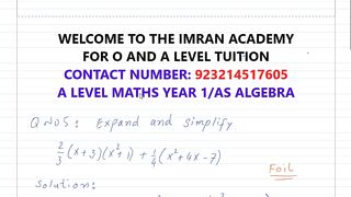 A level math Algebra. question 6