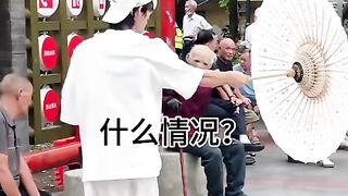 The Magic Umbrella Dance: Hilarious Moonwalk Illusion!