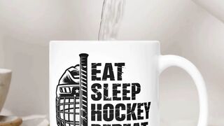 Eat sleep hockey repeat mugs 2