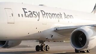 Easy Prompt App ✈️ | Cinematic Airplane Takeoff Preparation