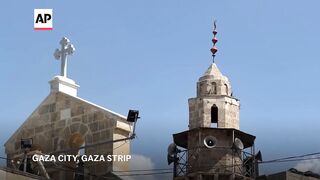 Funeral held in Gaza City for two Christian women killed by an Israeli strike