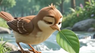 Burung pipit menolong semut