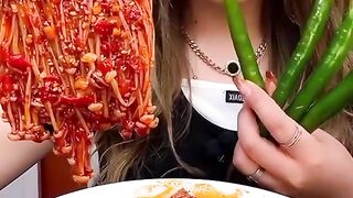 MUGBANG JAMUR ENOKI SAMPE MUNTAH