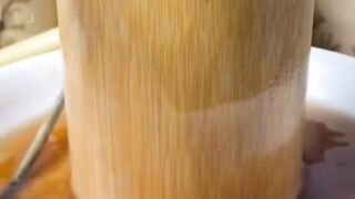 Melukis bambu pakai listrik