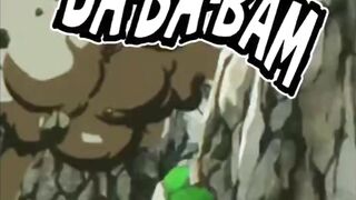 Goku Super Sayajin 3 descendo a porrada em Majin Boo